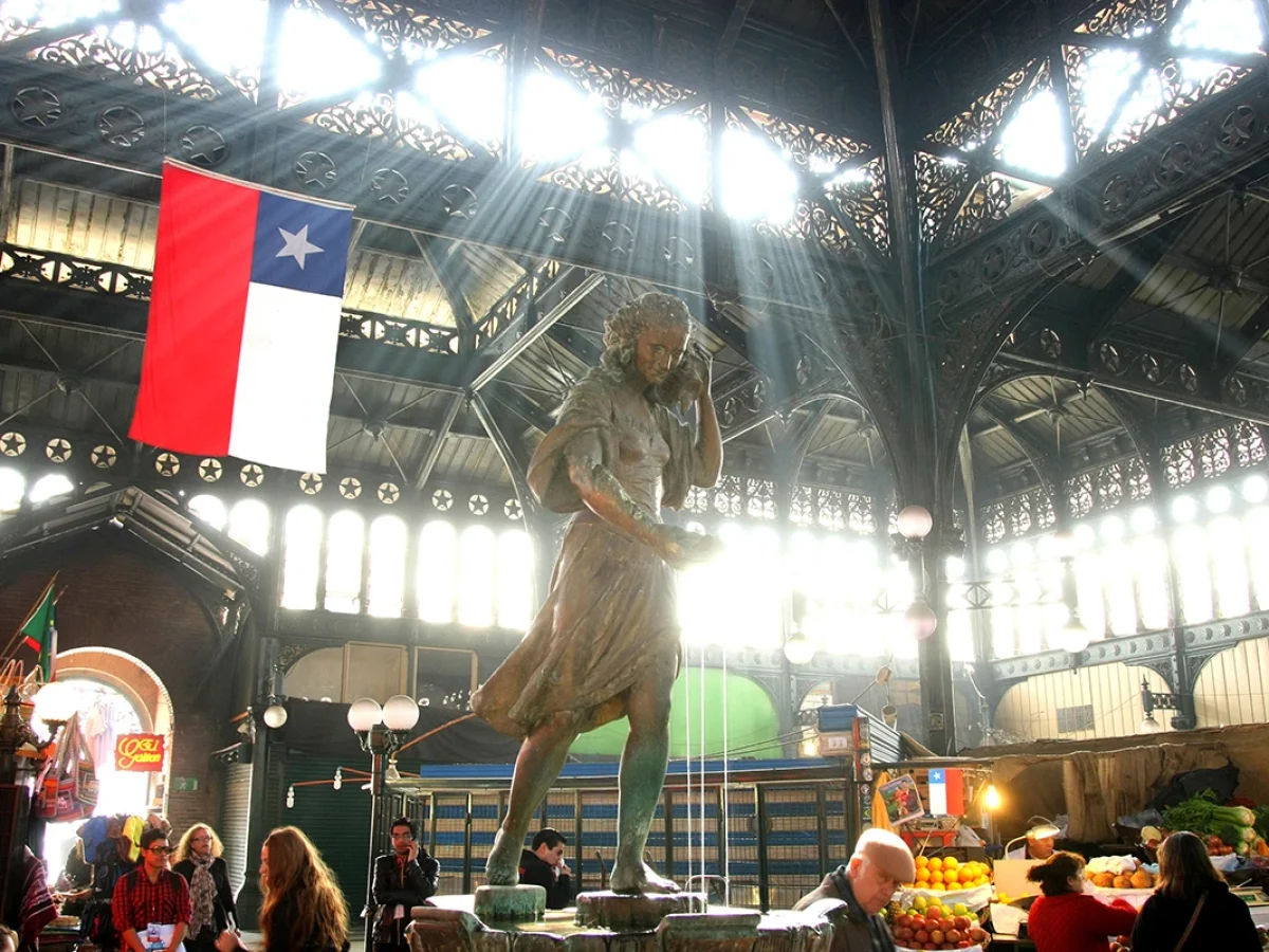 Interior del Mercado Central de Santiago
